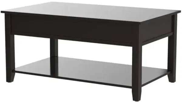 Manufactured Wood Lift Top Coffee Table With Storage - Black