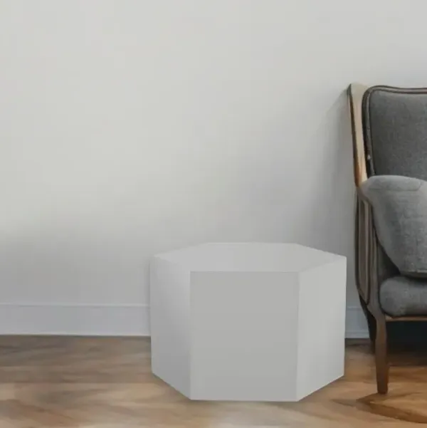 Wood End Table - Light Gray