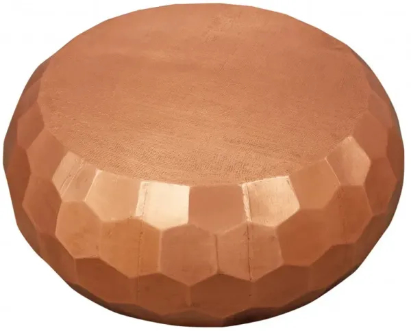 Rustic Hexagon Coffee Table - Copper Brass