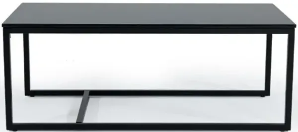 Marble Stone Rectangular Coffee Table - Black And Black