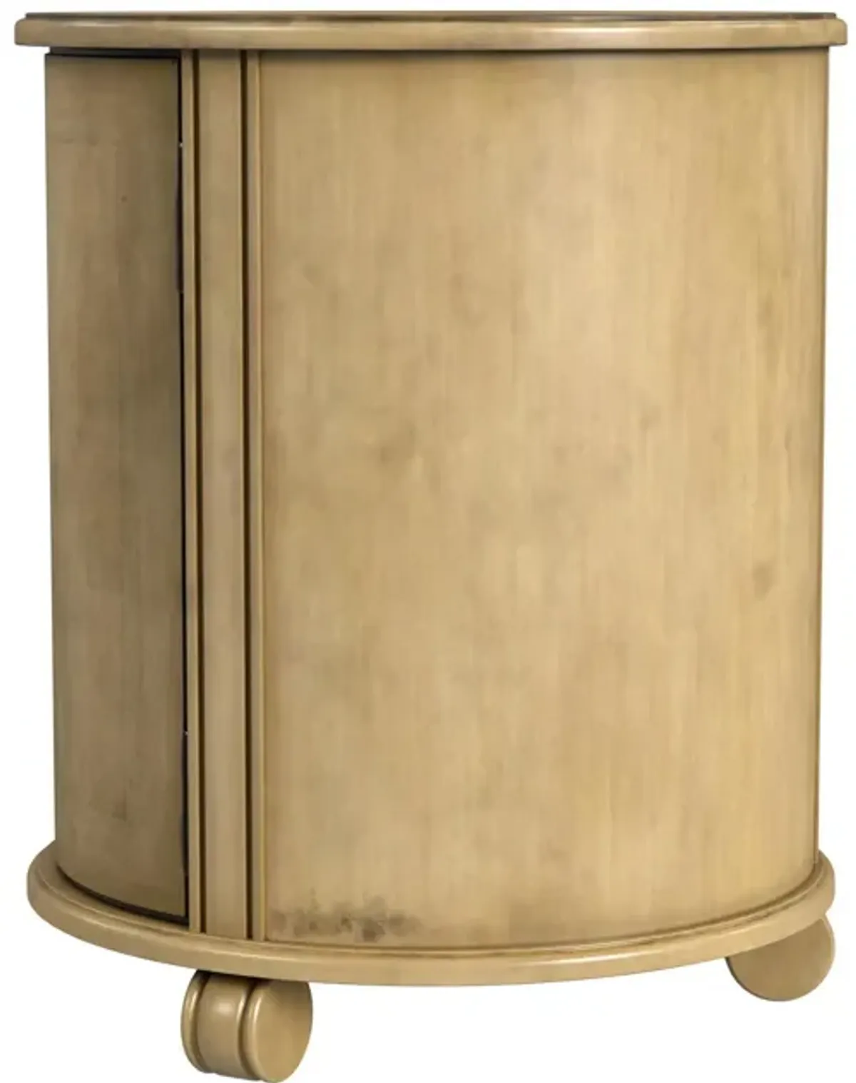 24" Manufactured Wood Round End Table With Shelf - Beige