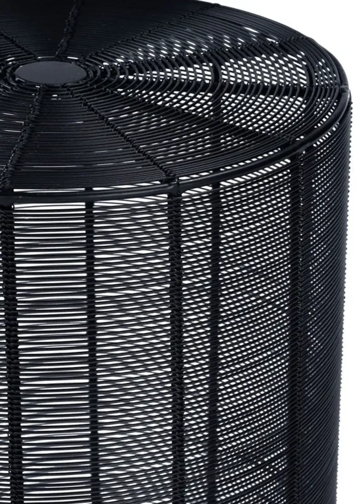 Round Wire End End Table - Black