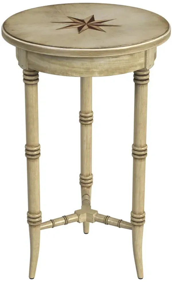 Manufactured Wood Round End Table - Beige