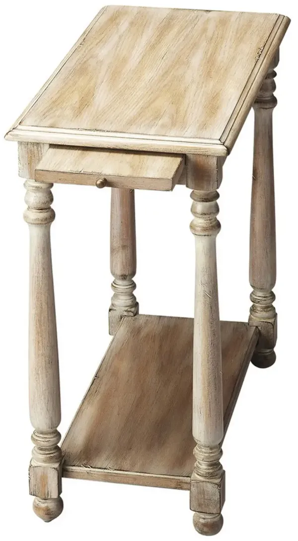 End Table With Shelf - Light Brown