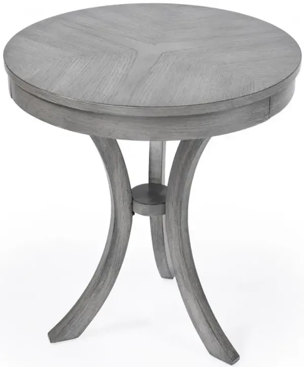 26" Manufactured Wood Round End Table - Gray