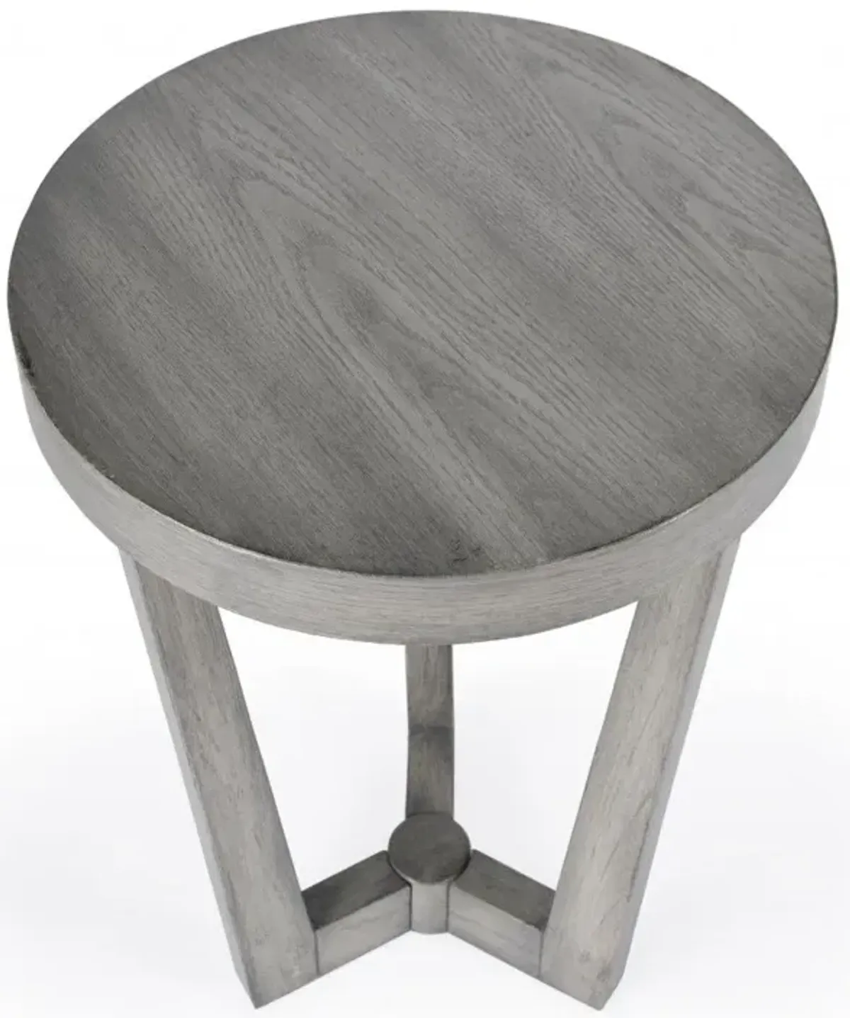 24" Manufactured Wood Round End Table - Gray
