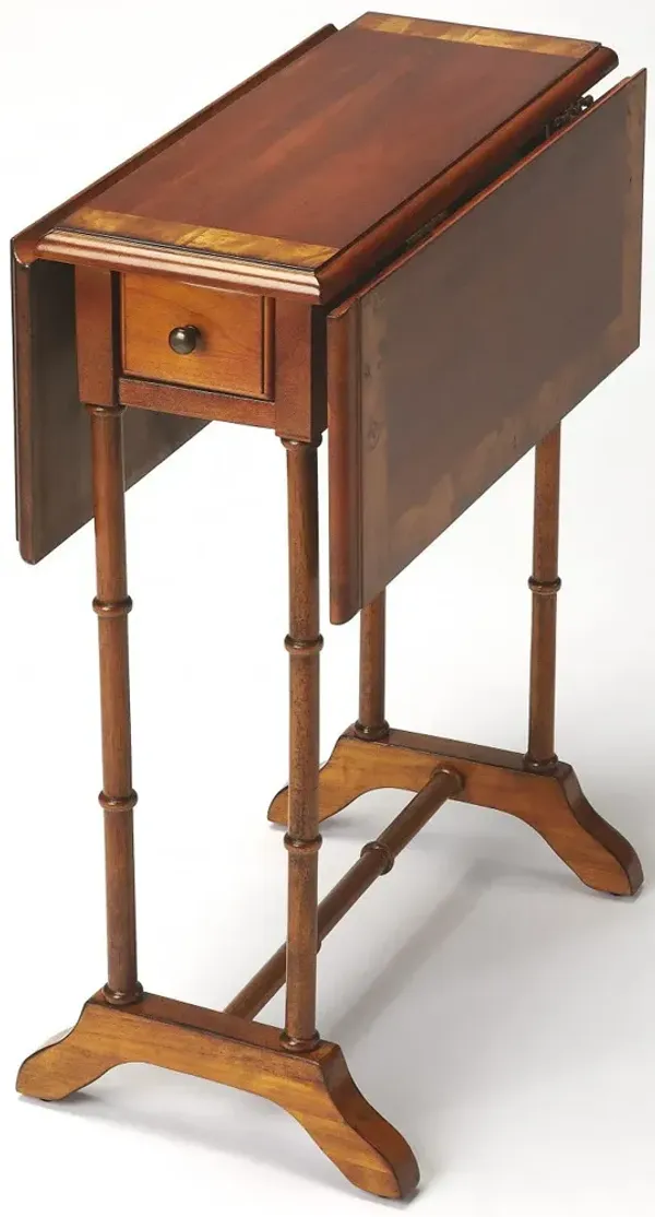 Solid And Manufactured Wood Rectangular End Table With Drawer - Olive Ash