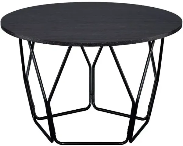 Round Coffee Table - Black And Espresso