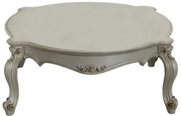 Solid And Manufactured Wood And Polyresin Coffee Table - Pearl