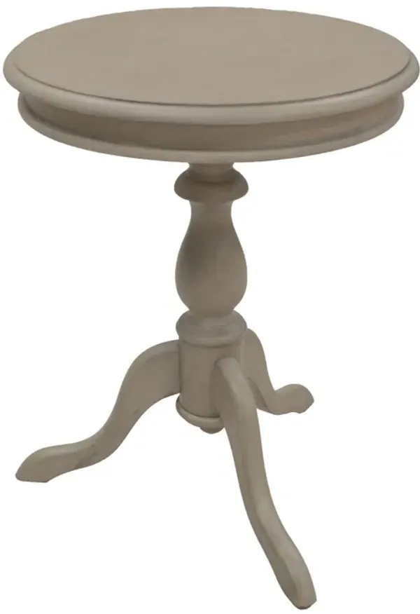 Manufactured Wood Round End Table - Taupe Gray