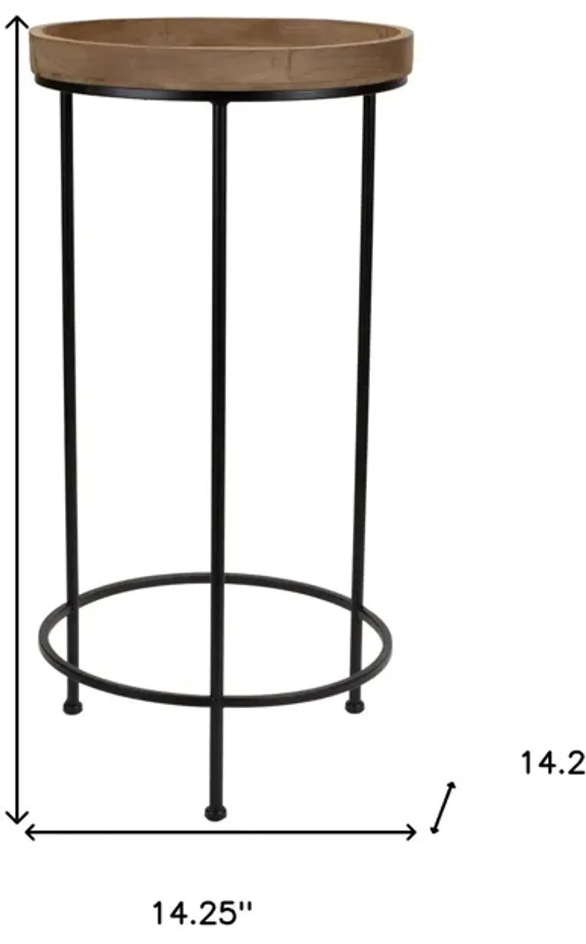 Round End Tables (Set of 3) - Black And Brown