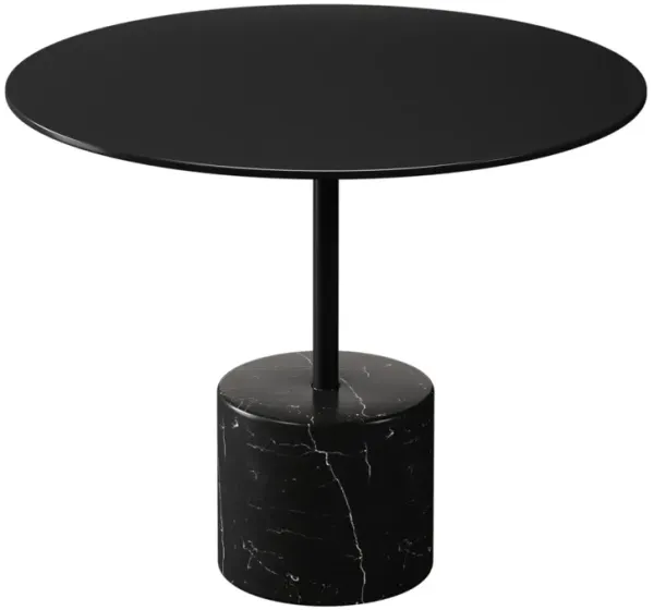 Steel And Stone Round Coffee Table - Black
