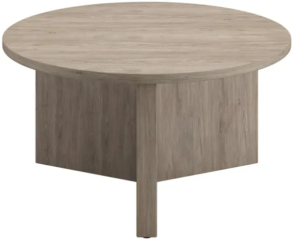Round Coffee Table - Light Brown