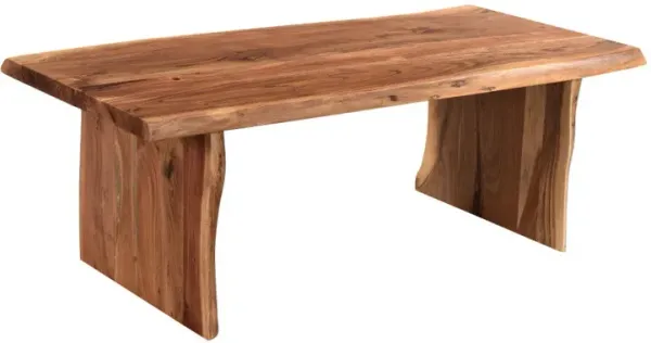 51" Solid Wood Coffee Table - Brown