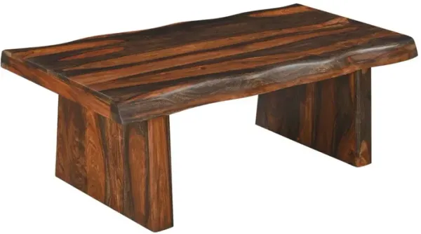 Solid Wood Coffee Table - Dark Brown