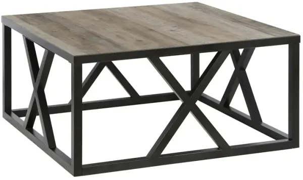 Steel Square Coffee Table - Black