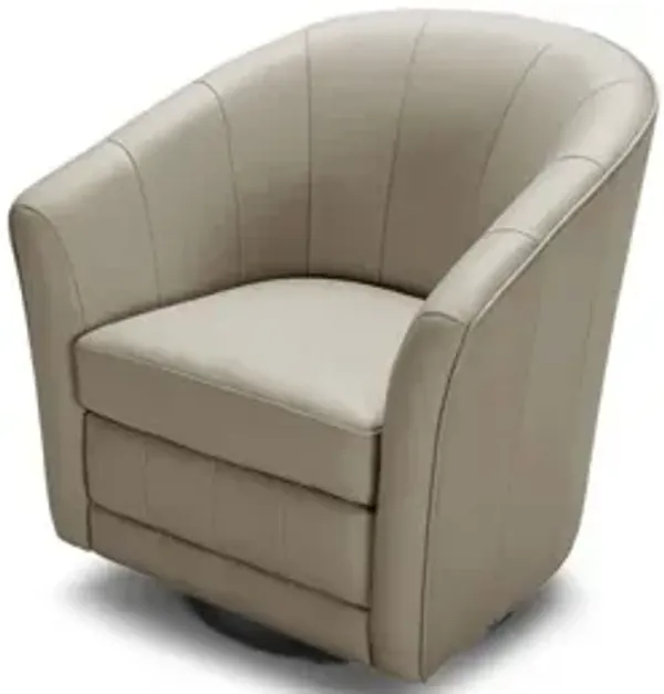 Eco Leather Foam And Steel Accent Chair - Gray