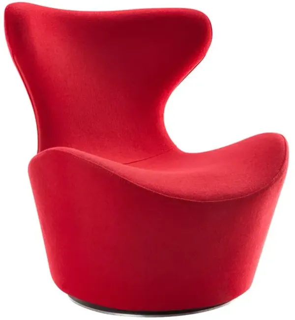 Fabric Polyester And Wood Accent Chair - Red