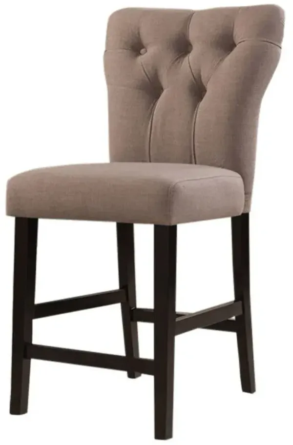 Solid Wood Counter Height Bar Chairs (Set of 2) - Light Gray And Brown