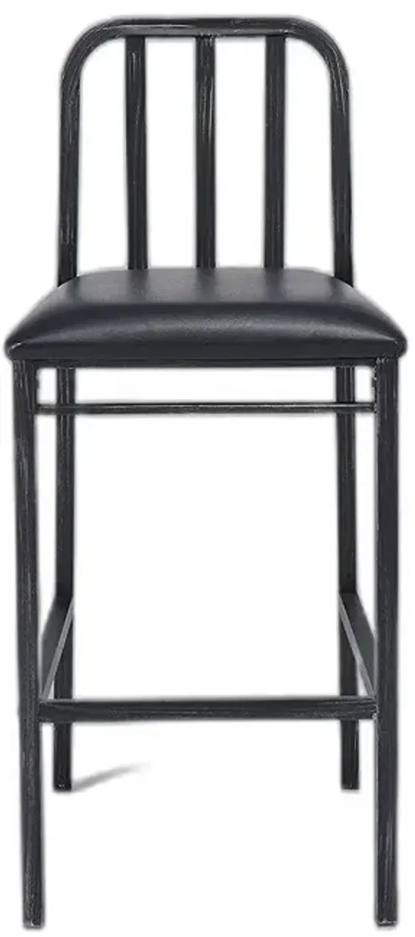 19" x 20" x 41" Iron Bar Chairs (Set of 2) - Black