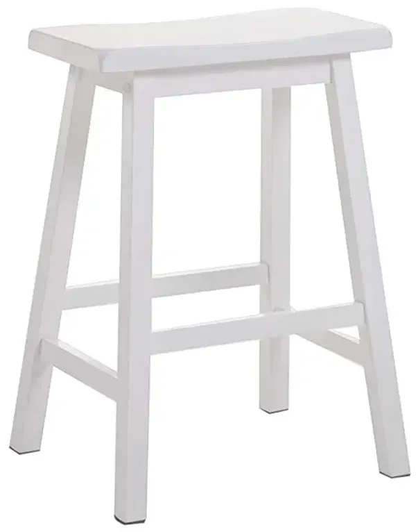 14" x 17" x 24" Bar Chair - White