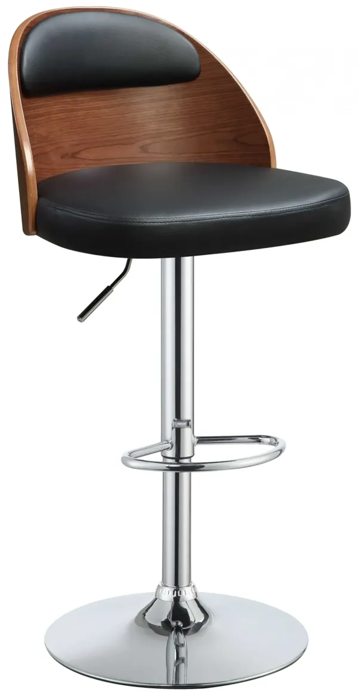 19" x 18" x 34" Bar Chair - Black / Dark Brown