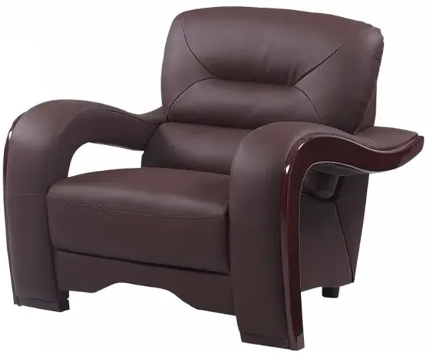 Glamorous Leather Chair - Brown