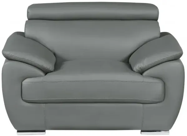 Captivating Leather Chair - Gray