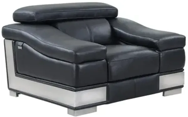 Modern Leather Chair - Black