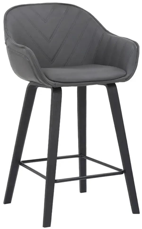 Iron Counter Height Bar Chair - Gray And Black