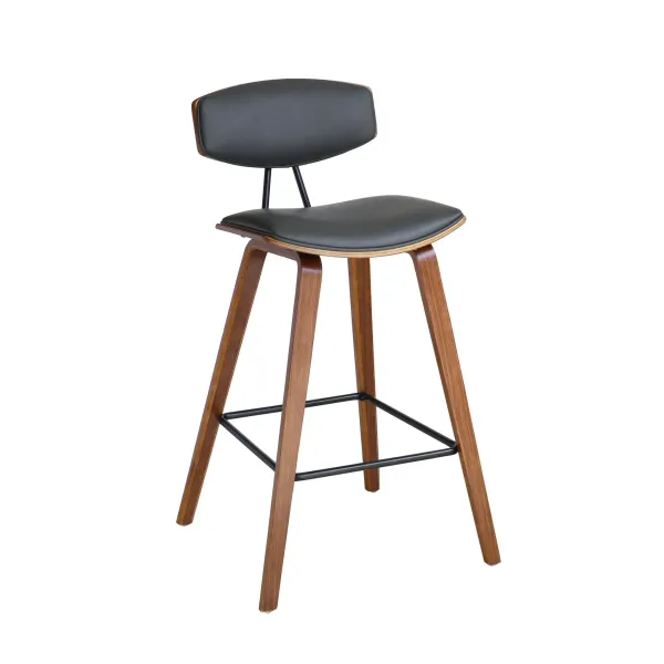 Iron Low Back Bar Height Bar Chair - Gray And Brown