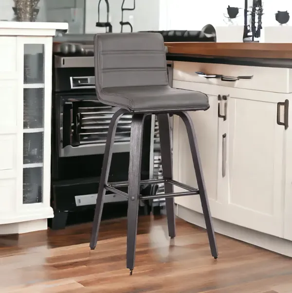 Iron Swivel Low Back Bar Height Bar Chair - Gray And Black