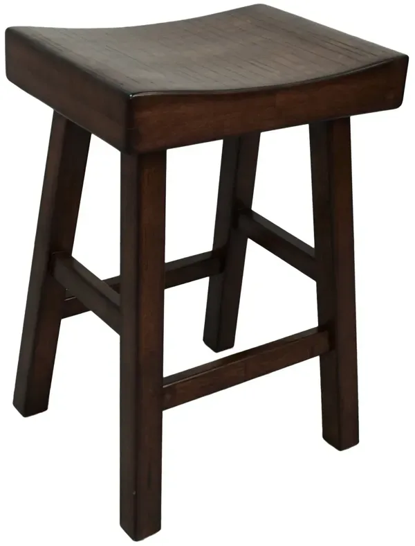 Solid Wood Backless Counter Height Bar Chair - Espresso