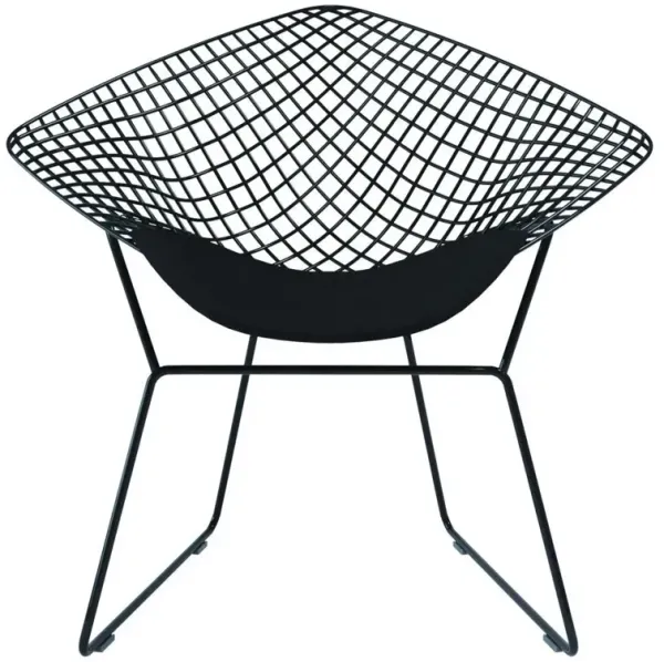 Metal Lounge Chair With Pad - Black