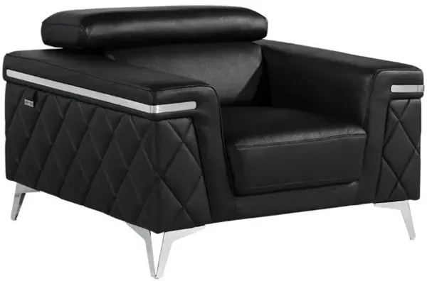 42" Metallic Arm Chair - Silver