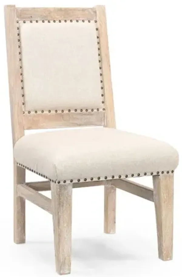 Side Chair - Beige And White