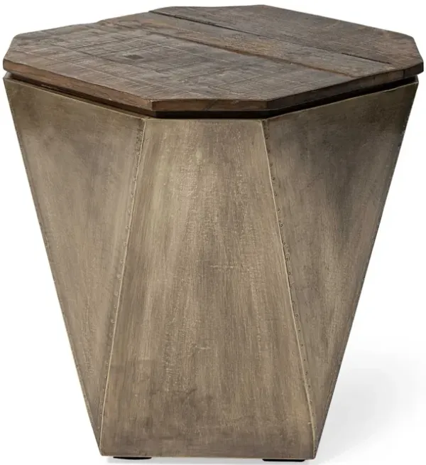 21" Solid Wood End Table - Brown