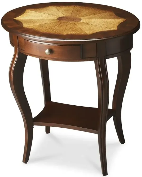 Traditional Oval Accent Table - Cherry