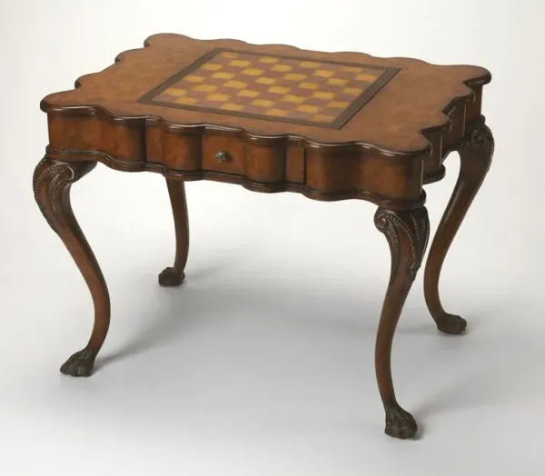 Traditional Game Table - Brown