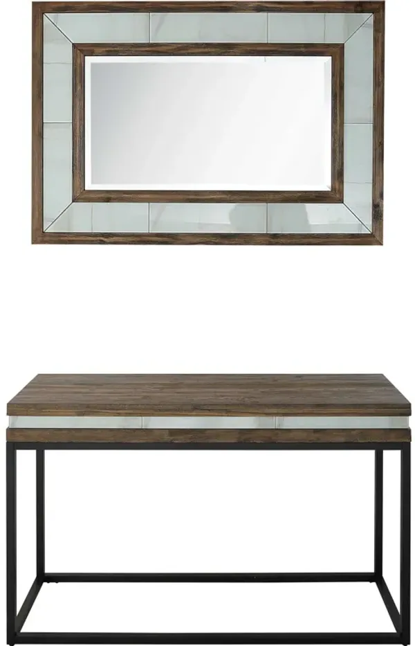 Frame Console Table (Set of 2) - Brown And Black