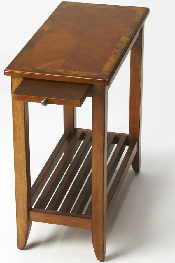 24" x 12" x 24.3" End Table With Shelf - Brown