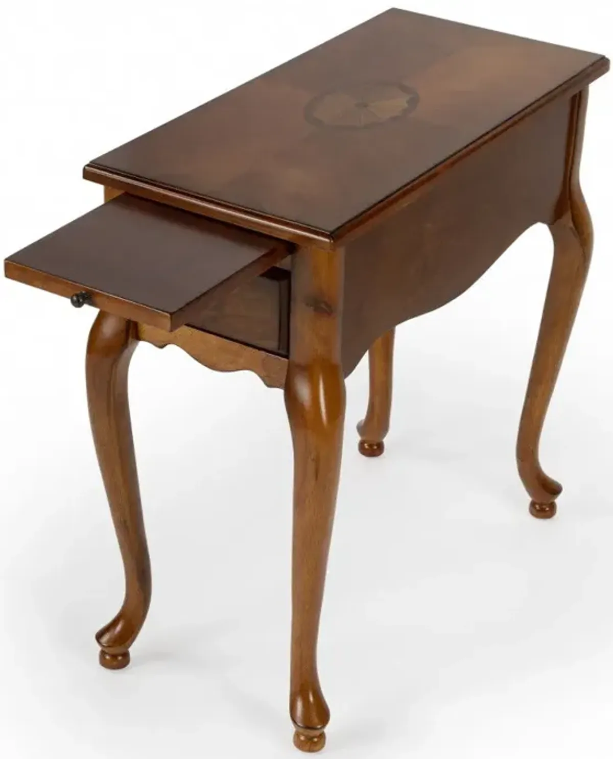 Solid And Manufactured Wood Rectangular End Table With Drawer - Brown