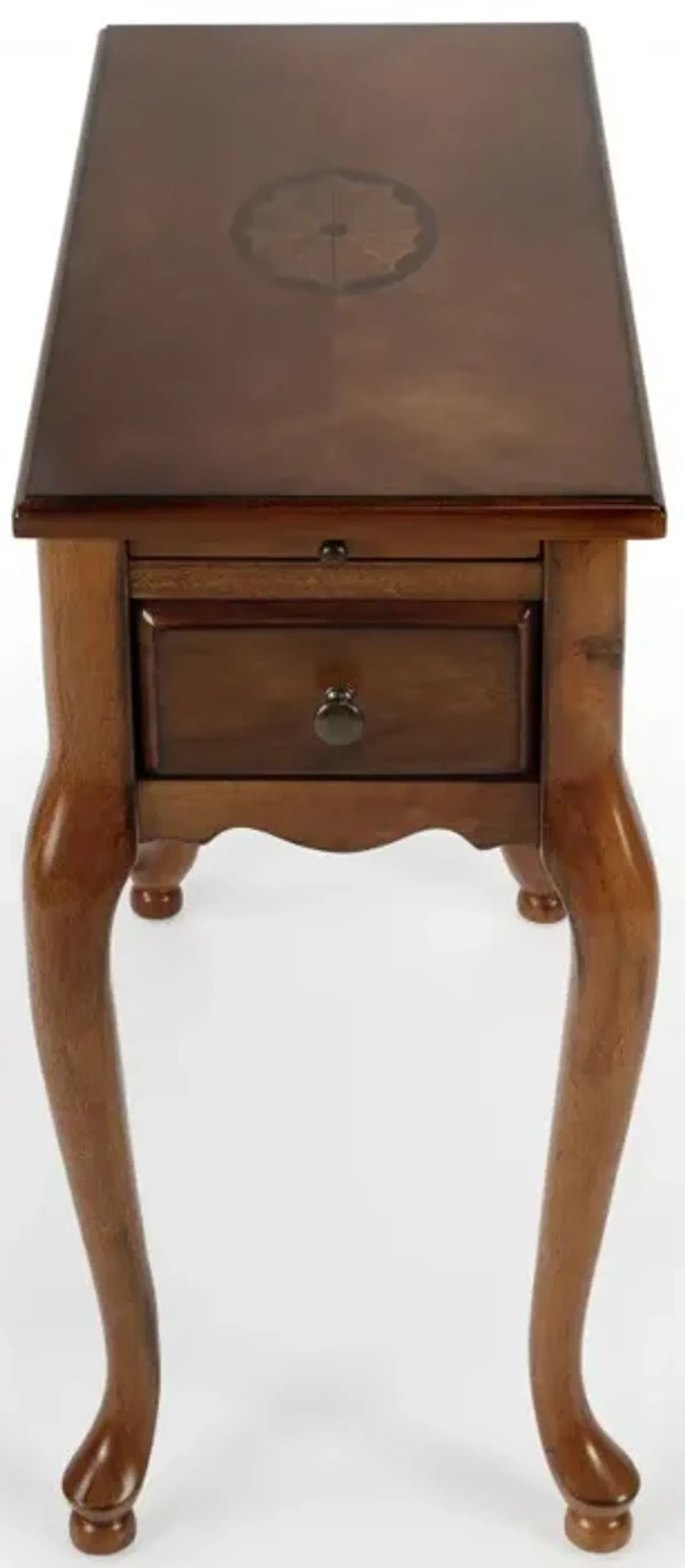 Solid And Manufactured Wood Rectangular End Table With Drawer - Brown