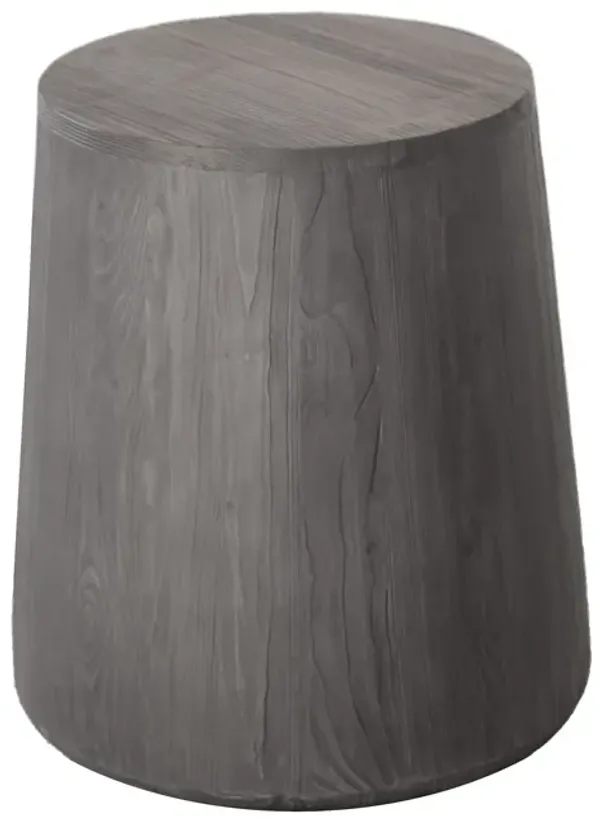 Solid Wood Round End Table - Ebony