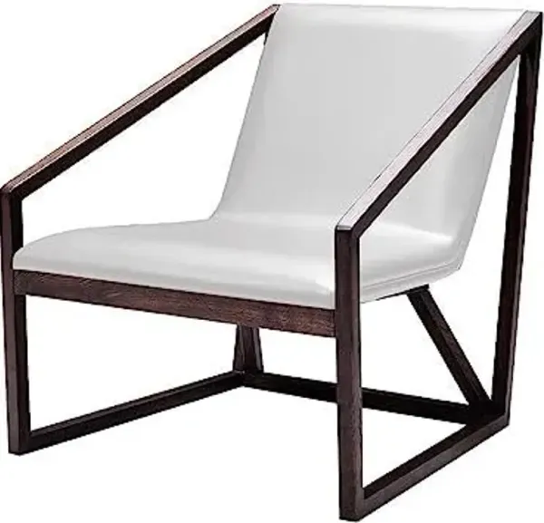 Faux Leather Lounge Chair - Gray And Brown