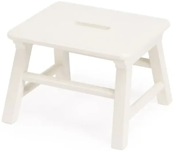 Manufactured Wood Backless Chair - White
