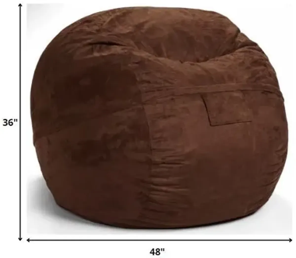 Classic Cozy Bean Bag Chair - Brown