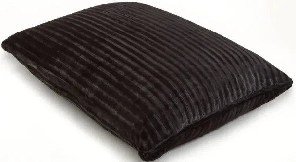 73" x 52" Faux Fur Sofa Sack Bean Bag Lounger - Black