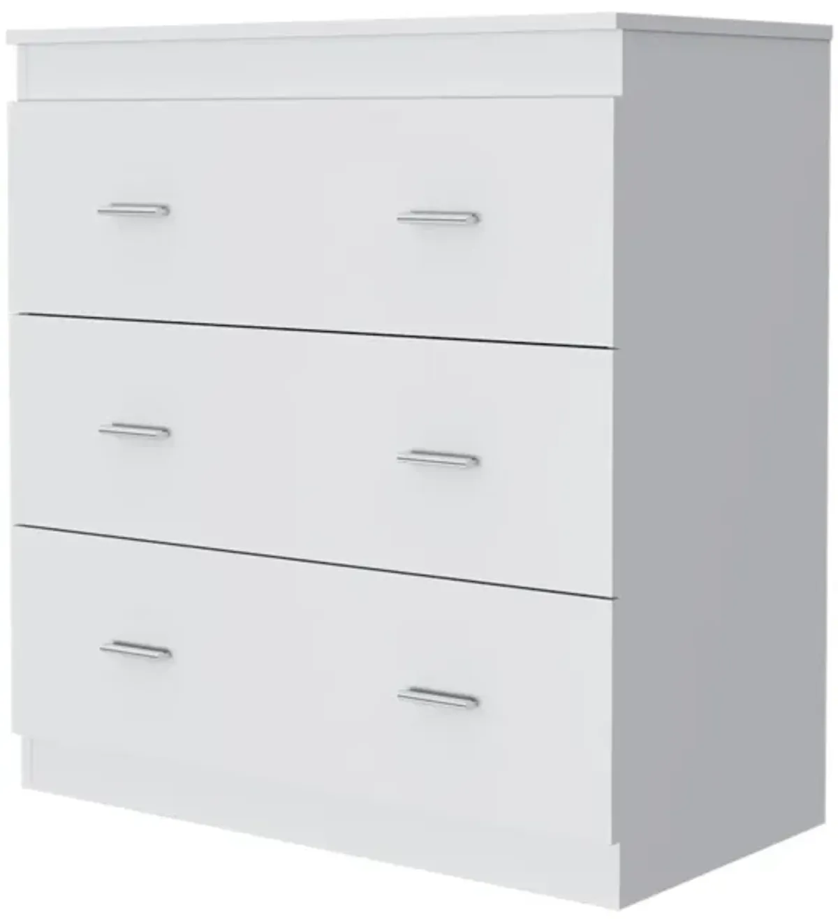 32" Three Drawer Dresser - White