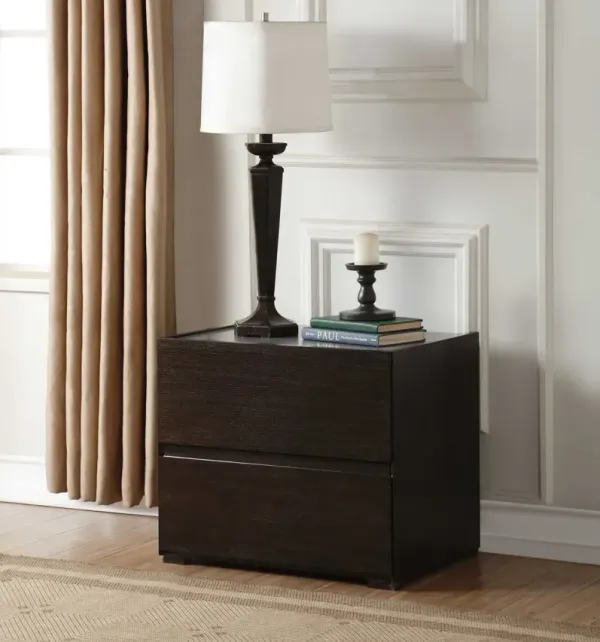 MDF Nightstand - Dark Gray And Light Epresso